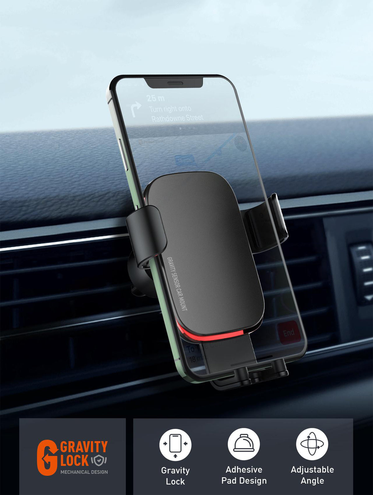 Gravity Lock Car Phone Mount(MG10)