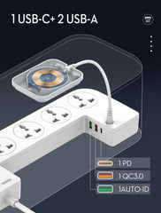 5 Outlets 4Ports Power Strip Box(SCW5354)