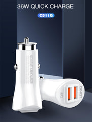 36W 2Ports(QC3.0) Car Charger(C511Q)