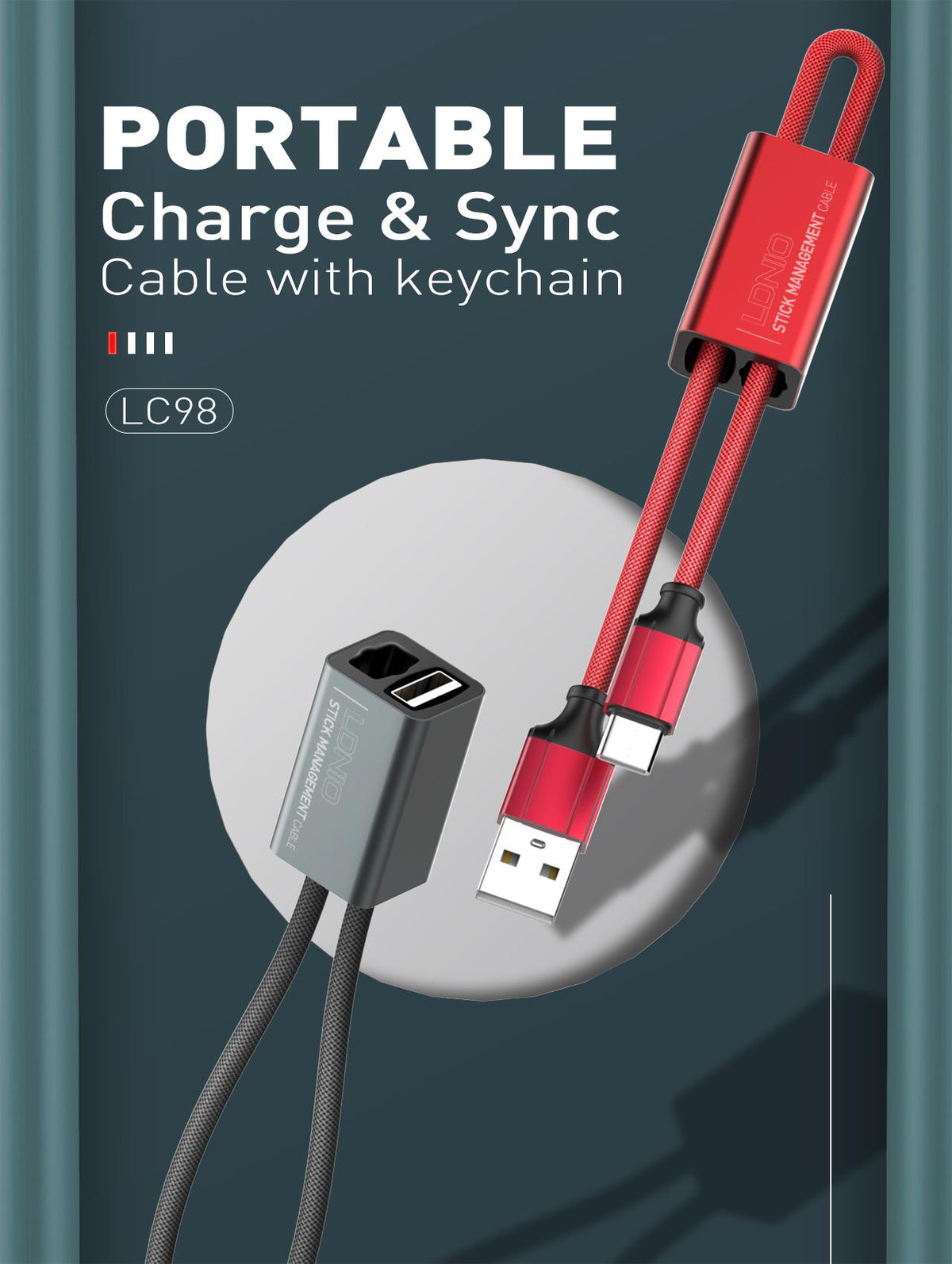 25CM 2.4A Keychain Cable(LC98)