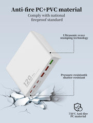 120W 6Ports PD QC3.0 Charger(Q605)