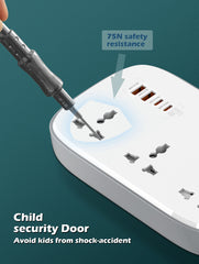 3 Outlets 4Ports PD3.0 QC4+ GaN Power Socket(SC3416)