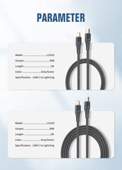 30W Type-C to Lightning 100CM/200CM Cable(LC631i LC632i)