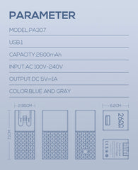 2600mAh 2in1 Portable Power(PA307)