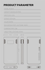 10000mAh 2Ports Built-In Cable Portable Power(PL1004)