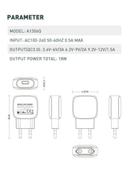 18W QC3.0 Charger(A1306Q)