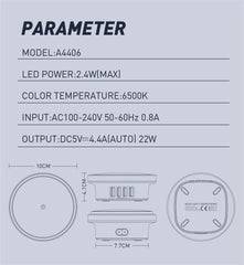 4Ports Touch Nightlight Charger(A4406)