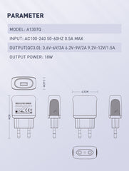 18W QC3.0 Charger(A1307Q)