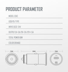 18W PD Car Charger(C61C)