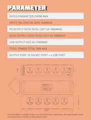 10 Outlets 6Ports Power Socket(SC10610)