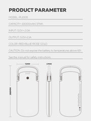 10000mAh 2Ports Built-In Cable Portable Power(PL1005)