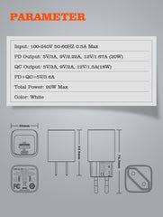 20w 2Ports PD MFI Certified Charger(A2318M)