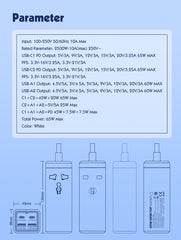 65W 4Ports Desktop Power Socket(SC1418/SK1495)