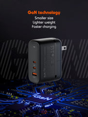 65W GaN 3Ports PD3.0 QC4+ Charger(Q366)