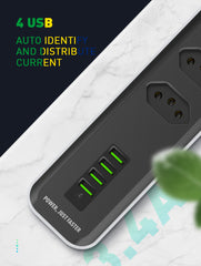 5 Outlets 4Ports Brazil Power Socket(SBR5411)