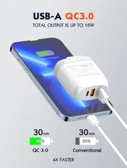 65W GaN 3Ports PD3.0 QC4+ Charger(A3511Q)