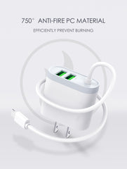 15.5W 2Ports  BUILT-IN CABLE Charger (A322)