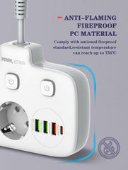 2 Outlets 4Ports Power Socket(SE2435)